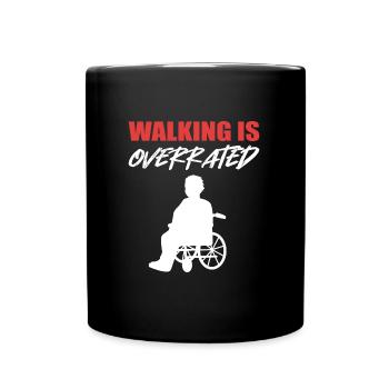 Rollstuhl - Tasse einfarbig - Schwarz - Vorne