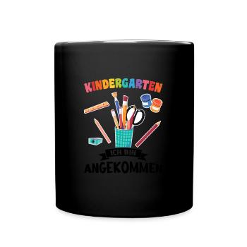 Kindergartenkind Kindergarten Kindergartenanfang G - Tasse einfarbig - Schwarz - Vorne