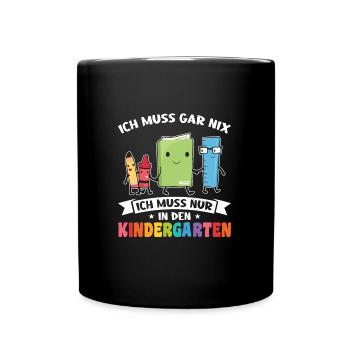 Kindergartenkind Kindergarten Kindergartenanfang G - Tasse einfarbig - Schwarz - Vorne