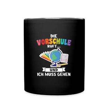 Kindergarten Vorschule Vorschulpädagoge Geschenk - Tasse einfarbig - Schwarz - Vorne