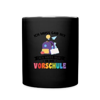 Kindergarten Vorschule Vorschulpädagoge Geschenk - Tasse einfarbig - Schwarz - Vorne