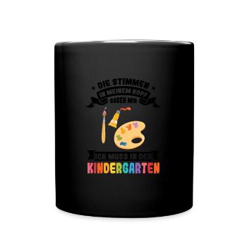 Kindergartenkind Kindergarten Kindergartenanfang G - Tasse einfarbig - Schwarz - Vorne