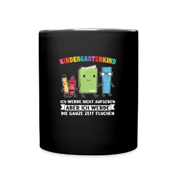 Kindergartenanfang Kindergarten Kindergartenkind G - Tasse einfarbig - Schwarz - Vorne