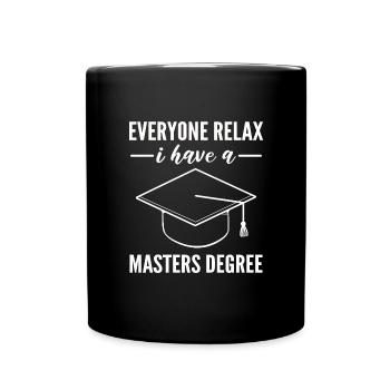 Master's Degree Graduation Ceremony - Full Colour Mug - black - Front