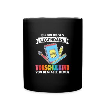 Kindergarten Vorschule Vorschulpädagoge Geschenk - Tasse einfarbig - Schwarz - Vorne