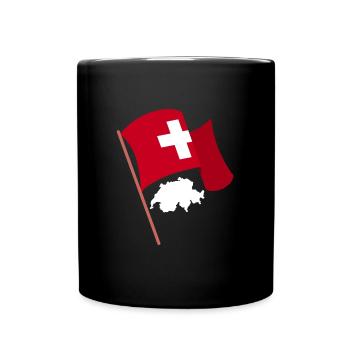 Schweiz Schweizer Schweizerdeutsch - Tasse einfarbig - Schwarz - Vorne