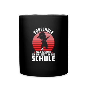 Kindergarten Vorschule Vorschulpädagoge Geschenk - Tasse einfarbig - Schwarz - Vorne