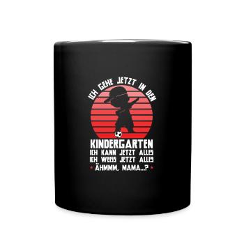 Kindergartenanfang Kindergarten Kindergartenkind G - Tasse einfarbig - Schwarz - Vorne
