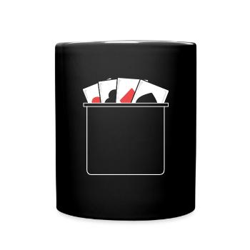 Blackjack Black Jack Casino - Tasse einfarbig - Schwarz - Vorne