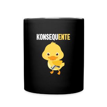 Lustig Ironie Ente Ente Sarkasmus Geschenk - Tasse einfarbig - Schwarz - Vorne