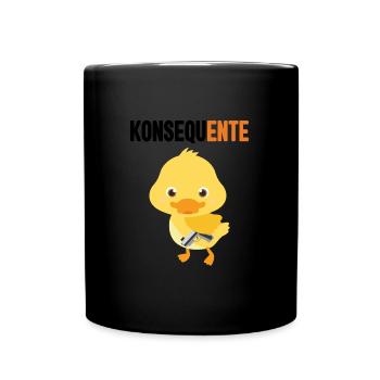 Lustig Ironie Ente Ente Sarkasmus Geschenk - Tasse einfarbig - Schwarz - Vorne