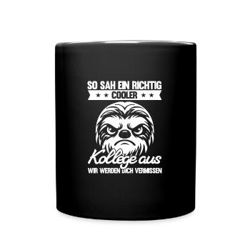 Abschied Kollegin Abschiedsparty Geschenk - Tasse einfarbig - Schwarz - Vorne