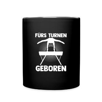 Turnen Sport Turner Geschenk - Tasse einfarbig - Schwarz - Vorne