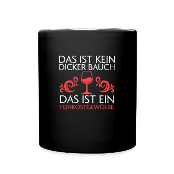 Wein Alkohol Rotwein Geschenk - Tasse einfarbig - Schwarz - Vorne