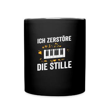 Orgel Musik Organist Geschenk - Tasse einfarbig - Schwarz - Vorne