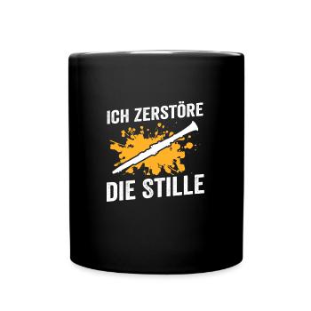 Klarinette Musik Klarinetten Geschenk - Tasse einfarbig - Schwarz - Vorne