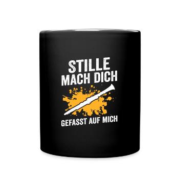 Klarinette Musik Klarinettenspieler Geschenk - Tasse einfarbig - Schwarz - Vorne