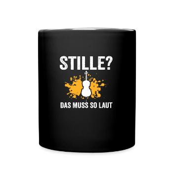 Cello Musik Musik Instrument Geschenk - Tasse einfarbig - Schwarz - Vorne