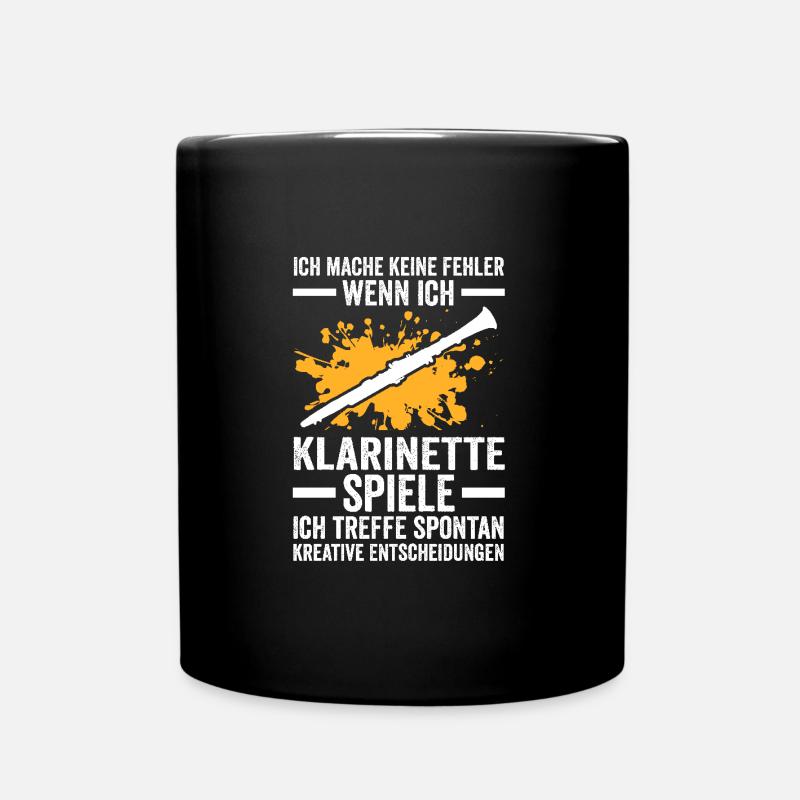 Klarinette Musik Klarinettist Geschenk - Tasse einfarbig - Schwarz