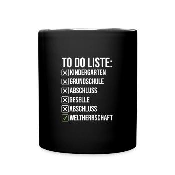 Abschluss Prüfung Schulabschluss Geschenk - Tasse einfarbig - Schwarz - Vorne
