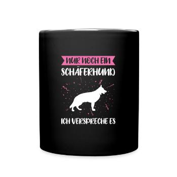 Schäferhund Hund Hundehalter Geschenk - Tasse einfarbig - Schwarz - Vorne