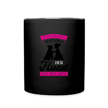 Hund Haustier Hunde Geschenk - Tasse einfarbig - Schwarz - Vorne