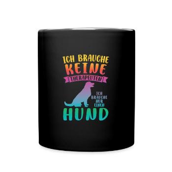 Hund Haustier Hunde Geschenk - Tasse einfarbig - Schwarz - Vorne