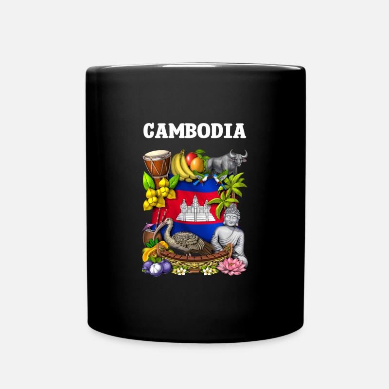 Kambodscha - Tasse einfarbig - Schwarz