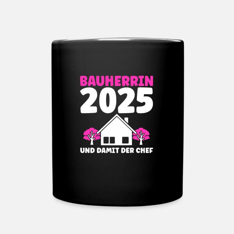 Bauherr Traumhaus Bauherrin Geschenk - Tasse einfarbig - Schwarz