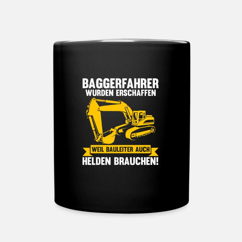 Bagger Fahrer Bagger Bauen Geschenk - Tasse einfarbig - Schwarz