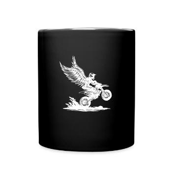 Aventure de soaring Wing Dirt Bike Rider - Mug uni - noir - Devant