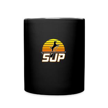 SUP Dog - Stand Up Paddle Paddling Board Surf - Full Colour Mug - black - Front