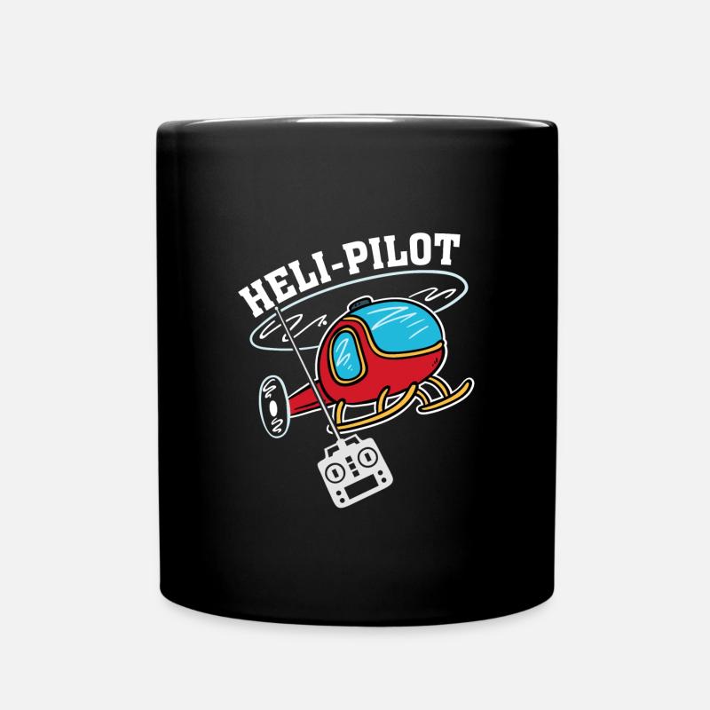 Hélicoptère Pilote RC Hélicoptère Pilote - Mug uni - noir