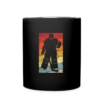 Hockey Ice Hockey Retro Skates Puck Ice - Full Colour Mug - black - Front