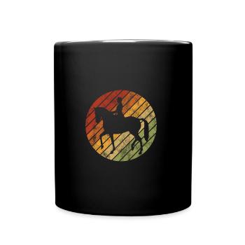 Dressur Dressurreiten Dressurreiter Reiten Pferd - Tasse einfarbig - Schwarz - Vorne