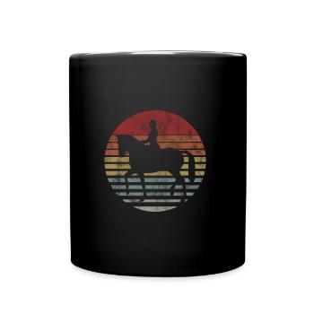 Dressage Cavalier de dressage Cheval d’équitation - Mug uni - noir - Devant
