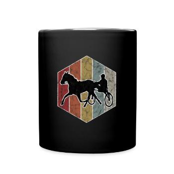 Trotter courses de trot dans un style rétro ou vintage - Mug uni - noir - Devant