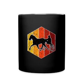 Trotter courses de trot dans un style rétro ou vintage - Mug uni - noir - Devant