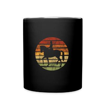 Dressur Dressurreiten Dressurreiter Reiten Pferd - Tasse einfarbig - Schwarz - Vorne