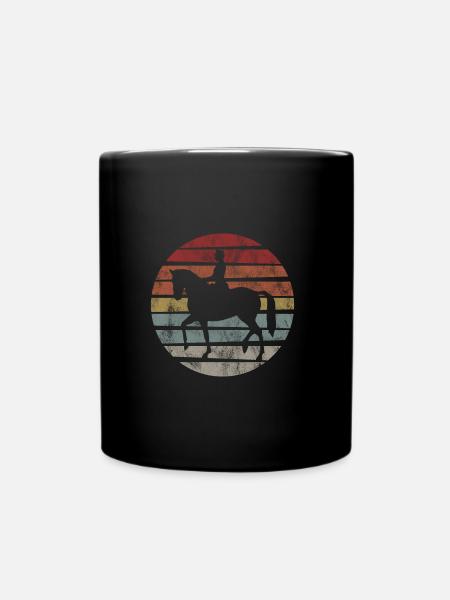 Dressur Dressurreiten Dressurreiter Reiten Pferd - Tasse einfarbig - Schwarz