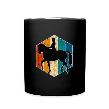 Dressage Cavalier de dressage Cheval d’équitation - Mug uni - noir - Devant