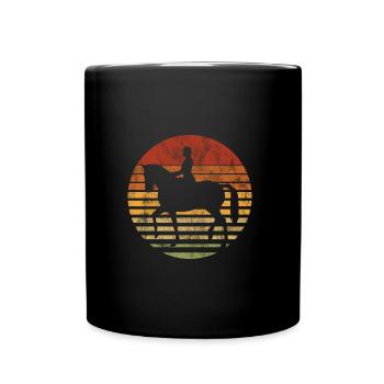 Dressage Cavalier de dressage Cheval d’équitation - Mug uni - noir - Devant
