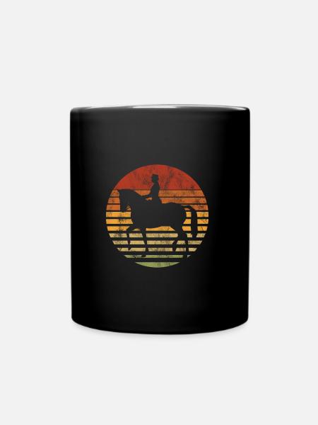 Dressage Cavalier de dressage Cheval d’équitation - Mug uni - noir
