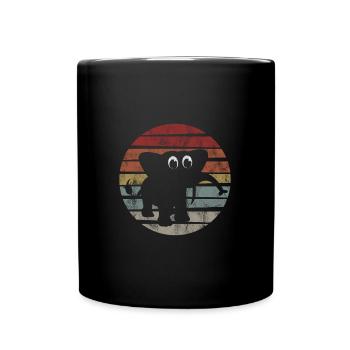 Elefanten Elefant für Kinder - Tasse einfarbig - Schwarz - Vorne