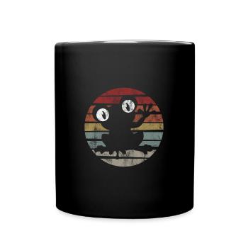 Frosch Frösche Geschenk für Kinder Lustig Witzig - Tasse einfarbig - Schwarz - Vorne