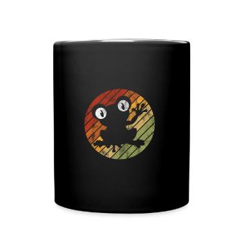 Frosch Frösche Geschenk für Kinder Lustig Witzig - Tasse einfarbig - Schwarz - Vorne