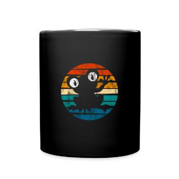 Frosch Frösche Geschenk für Kinder Lustig Witzig - Tasse einfarbig - Schwarz - Vorne