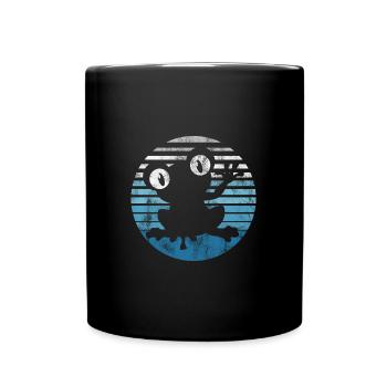 Frosch Frösche Geschenk für Kinder Lustig Witzig - Tasse einfarbig - Schwarz - Vorne