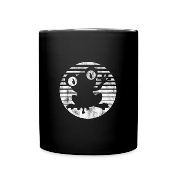 Frosch Frösche Geschenk für Kinder Lustig Witzig - Tasse einfarbig - Schwarz - Vorne