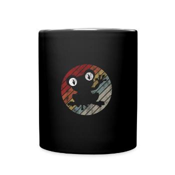 Frosch Frösche Geschenk für Kinder Lustig Witzig - Tasse einfarbig - Schwarz - Vorne